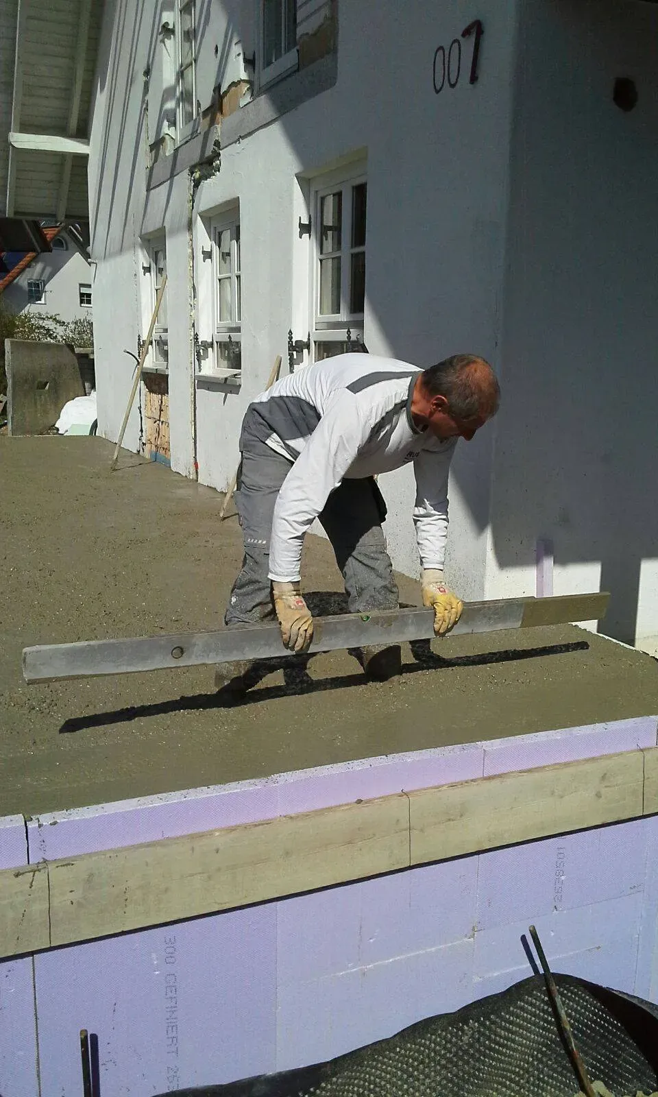 Aufbau_eines_Wohnbetons_Anbau_eigenes_Haus_in_Hauerz_12