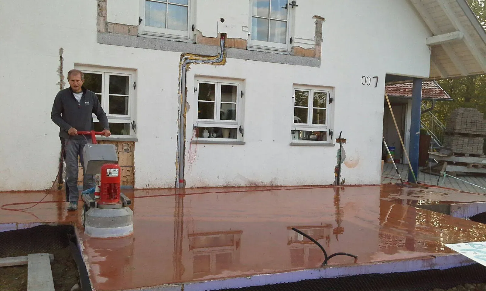 Aufbau_eines_Wohnbetons_Anbau_eigenes_Haus_in_Hauerz_15